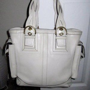 Coach Soho Mia Light Beige XL Leather  Bag